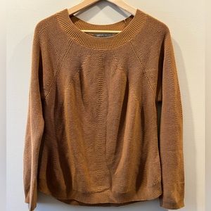 Title Nine Medium Szabo 2.0 Sweater Merino Wool Blend Pullover Brown Womens